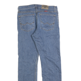 WRANGLER Mens Regular Fit Straight Leg Denim Blue Jeans Cotton Zip W30 L30
