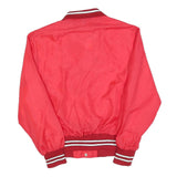 AVON SPORTSWEAR Mens Red Button Jacket L Polyester Plain Lightweight