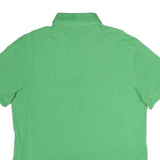 TOMMY HILFIGER Mens Green Polo Shirt L Cotton Short Sleeve Plain Classic