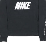 NIKE Mens Black Sweatshirt Crew Neck S Logo Graphic Athletic Casual Pullover