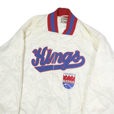 HARWOOD CLASSICS Mens White Kings Quilted Button Jacket 2XL Polyester Blend