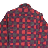 CHAMPION Womens Red Burgundy Check Shirt UK 12 Long Sleeve Button Closure Casual