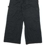 DICKIES Womens Black Relaxed Wide-Leg Trousers W26 L29 Cotton Blend Cargo