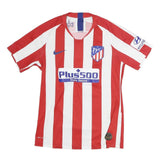 NIKE Mens Red & White Football Shirt S Short Sleeve Round Neck Atletico Madrid