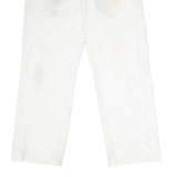 DICKIES Mens White Relaxed Relaxed Straight Denim W36 L29 Workwear Painter Jeans