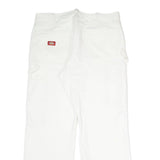 DICKIES Mens White Relaxed Relaxed Straight Denim W36 L29 Workwear Painter Jeans