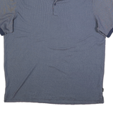 CALVIN KLEIN Mens Blue Cotton Blend Polo Shirt L Short Sleeve Plain Casual