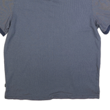 CALVIN KLEIN Mens Blue Cotton Blend Polo Shirt L Short Sleeve Plain Casual