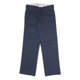 DICKIES Mens Cotton Blend Navy Regular Straight Trousers W30 L29 Workwear