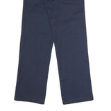 DICKIES Mens Cotton Blend Navy Regular Straight Trousers W30 L29 Workwear
