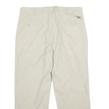 DICKIES Mens Regular Fit Beige Polyester Blend Trousers W36 L28 Workwear Casual