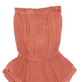 JEN'S PIRATE BOOTY Womens Rust Playsuit Crochet Trim S Summer Casual Festival