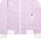HUMMEL Womens Lilac & White Zip Jacket M Polyester Plain Sports Casual