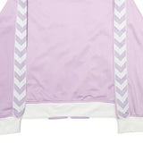 HUMMEL Womens Lilac & White Zip Jacket M Polyester Plain Sports Casual
