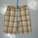 Phat Farm Checked Chino Shorts - 36W 10L Beige Cotton