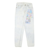 ZANTOS Womens Regular Fit Denim Jeans Acid Wash W30 L31 Patch Design