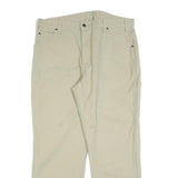 DICKIES Mens Beige Cotton Blend Regular Straight Trousers W38 L30 Workwear Zip