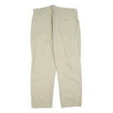 DICKIES Mens Beige Cotton Blend Regular Straight Trousers W38 L30 Workwear Zip