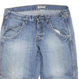 THE CLASSIC Mens Denim Blue Casual Shorts L W36 Cotton Blend Relaxed Fit