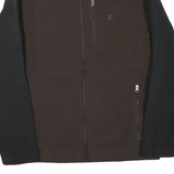 STARTER Mens Black & Brown Zip Up Classic Jacket S Polyester Blend Casual