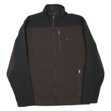 STARTER Mens Black & Brown Zip Up Classic Jacket S Polyester Blend Casual