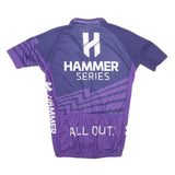 BIORACER SPEEDWEAR Mens Purple Cycling T-Shirt M Short Sleeve Zip Neck Graphic