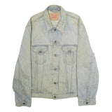 LEVI'S Mens Blue Denim Jacket XL Cotton Plain Button Closure Classic Fit