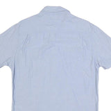 TOMMY HILFIGER Mens Blue Cotton Shirt M Classic Fit Button Down Collar Short