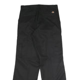 DICKIES Mens Polyester Blend Black Regular Cargo Trousers W31 L30 Workwear Zip