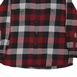 RED HEAD Mens Red & Black Check Shirt 2XL Cotton Blend Long Sleeve Button Up
