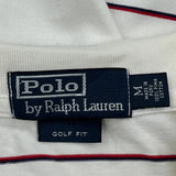 Polo By Ralph Lauren Striped Polo Shirt - Medium White Cotton