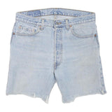 LEVI'S Mens Shorts Blue Casual Denim M W33 Frayed Hem Vintage Style