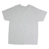 MV SPORT Mens Grey XL Cotton Plain Short Sleeve Crew Neck T-Shirt ISU Logo