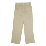 DICKIES Mens Polyester Blend Beige Classic Straight Trousers W30 L30 Workwear
