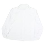 CHRIS LINE Womens White Printed Shirt Long Sleeve Collar L Button Front