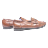 SANTONI Womens Brown Leather Loafers UK 8 Classic Stylish Comfortable