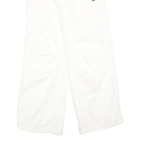 NIKE Girls Cotton Blend White Relaxed Wide-Leg Trousers W27 L30 Casual