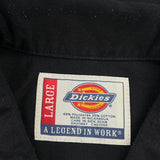 Dickies Short Sleeve Shirt - Large Black Polyester Blend