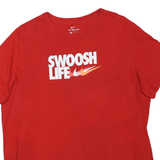 NIKE Mens Red Swoosh Life Graphic T-Shirt XL Short Sleeve Crew Neck
