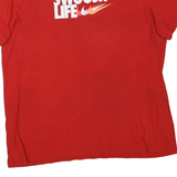 NIKE Mens Red Swoosh Life Graphic T-Shirt XL Short Sleeve Crew Neck