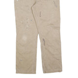 DICKIES Mens Jeans Beige Relaxed Straight Denim W36 L32 Workwear Utility
