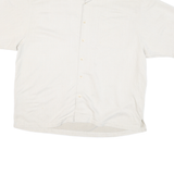 BUNGALO BRAND Mens White Casual Shirt XL Button Front Short Sleeve Pocket