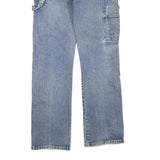 DICKIES Womens Blue Regular Fit Straight Denim Medium Wash W32 L32 Workwear