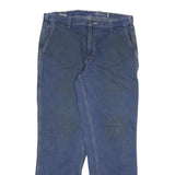 CARHARTT Mens Relaxed Blue Denim Jeans W34 L32 Workwear Zip Closure Durable