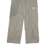 CARHARTT Mens Cotton Blend Beige Regular Straight Trousers W28 L28 Workwear
