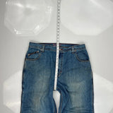 Bugle Boy Wide Leg Carpenter Jeans - 36W 30L Blue Cotton