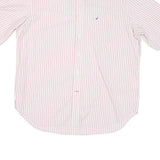 NAUTICA Mens Pink & White Striped Shirt XL Cotton Blend Button-Down Collar