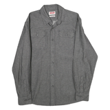 WRANGLER Mens Grey Cotton Blend Shirt M Casual Long Sleeve Button-Up