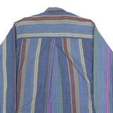 COLOURS Mens Blue Red Green Striped Shirt M Cotton Button-Down Casual Top