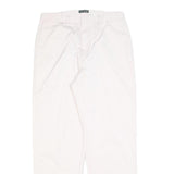 DOCKERS Womens White Regular Fit Straight Cotton Blend Trousers W32 L30